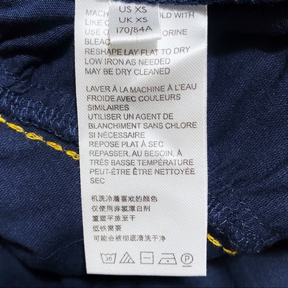 Maeve Anthropologie Chamonix Rainbow Embroidered Swing Top Size Extra Small Blue - Picture 11 of 16